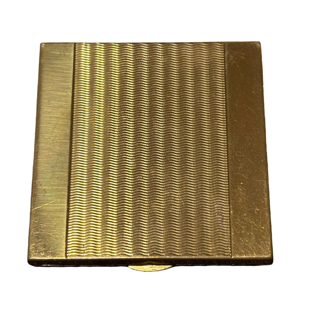 Vintage Wadsworth brass mirror powder compact
